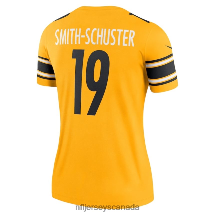 Women Pittsburgh Steelers JuJu Smith-Schuster Nike Gold Inverted Legend Jersey Clothing NFL TBXFR63493