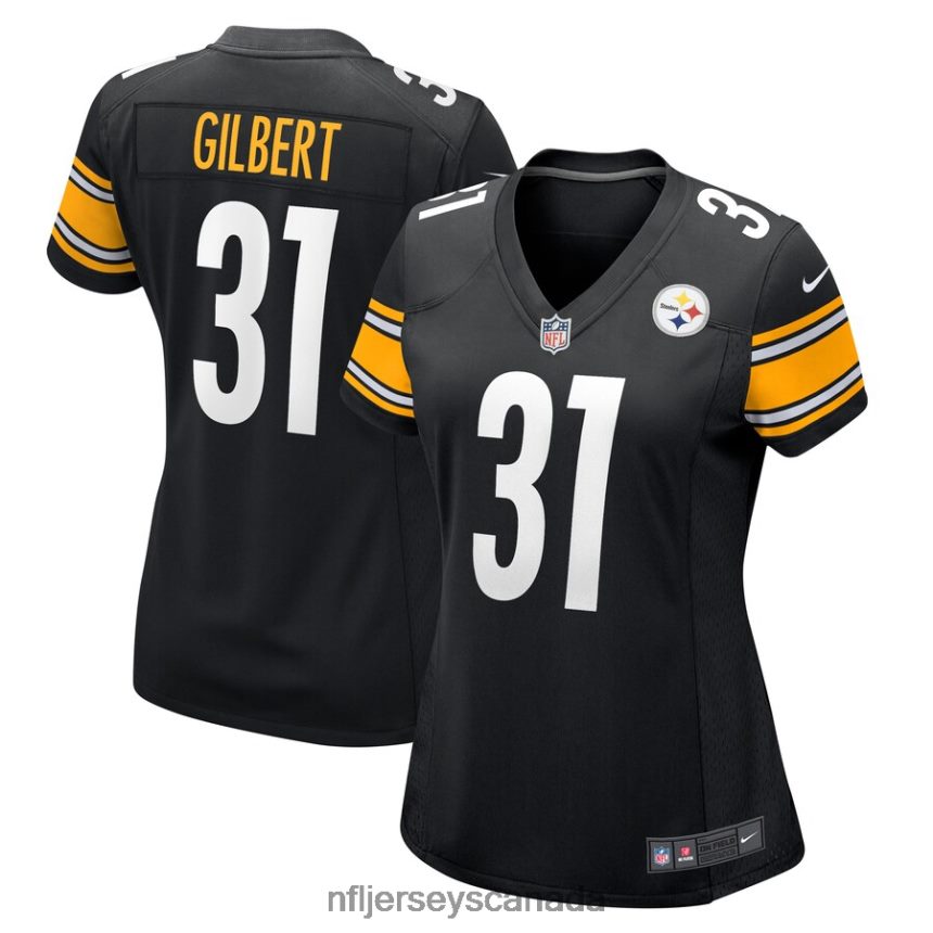 Women Pittsburgh Steelers Mark Gilbert Nike Black Game Player Jersey Clothing NFL TBXFR65926