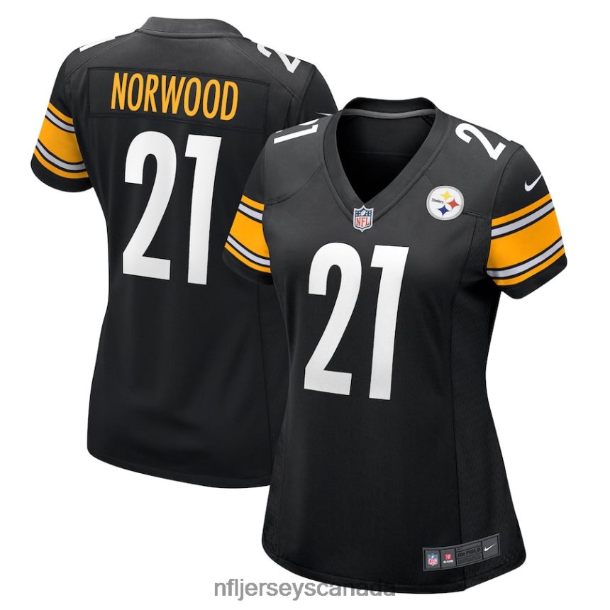 Women Pittsburgh Steelers Tre Norwood Nike Black Game Jersey Clothing NFL TBXFR64795