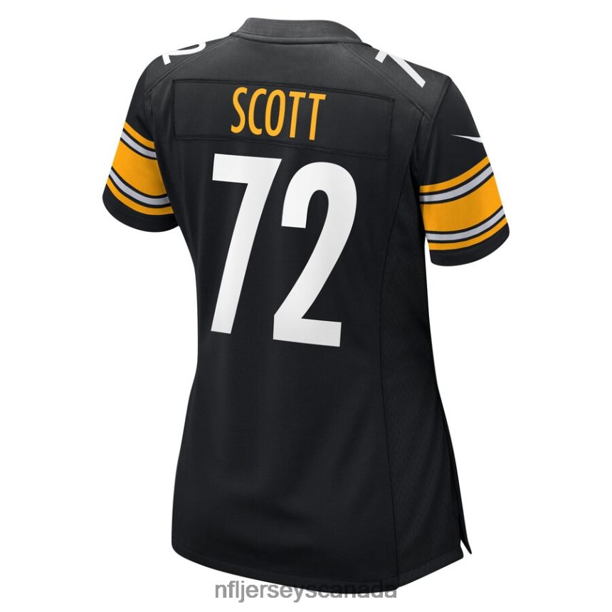 Women Pittsburgh Steelers Trent Scott Nike Black Game Player Jersey Clothing NFL TBXFR66830