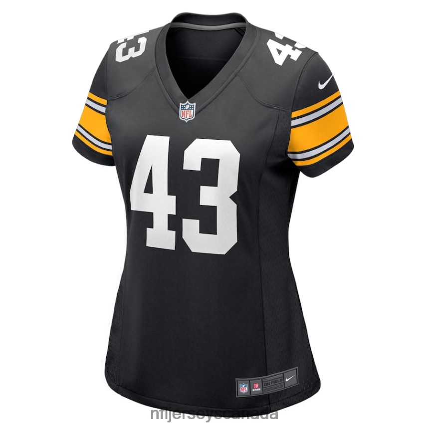 Women Pittsburgh Steelers Troy Polamalu Nike Black Retired Player Jersey Clothing NFL TBXFR6638