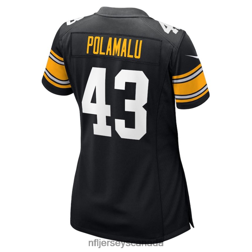 Women Pittsburgh Steelers Troy Polamalu Nike Black Retired Player Jersey Clothing NFL TBXFR6638