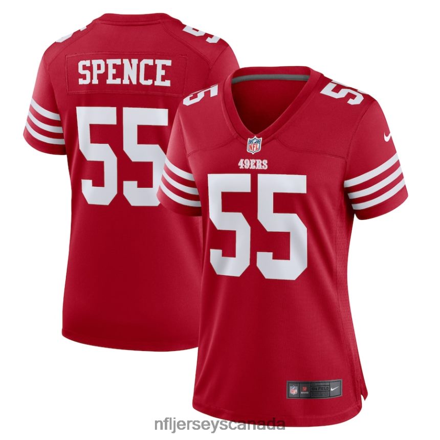 Women San Francisco 49ers Akeem Spence Nike Scarlet Home Game Player Jersey Clothing NFL TBXFR66041