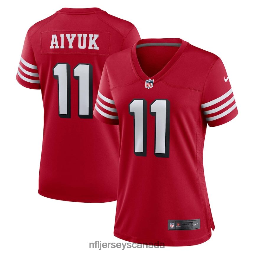 Women San Francisco 49ers Brandon Aiyuk Nike Scarlet Alternate Game Jersey Clothing NFL TBXFR63236