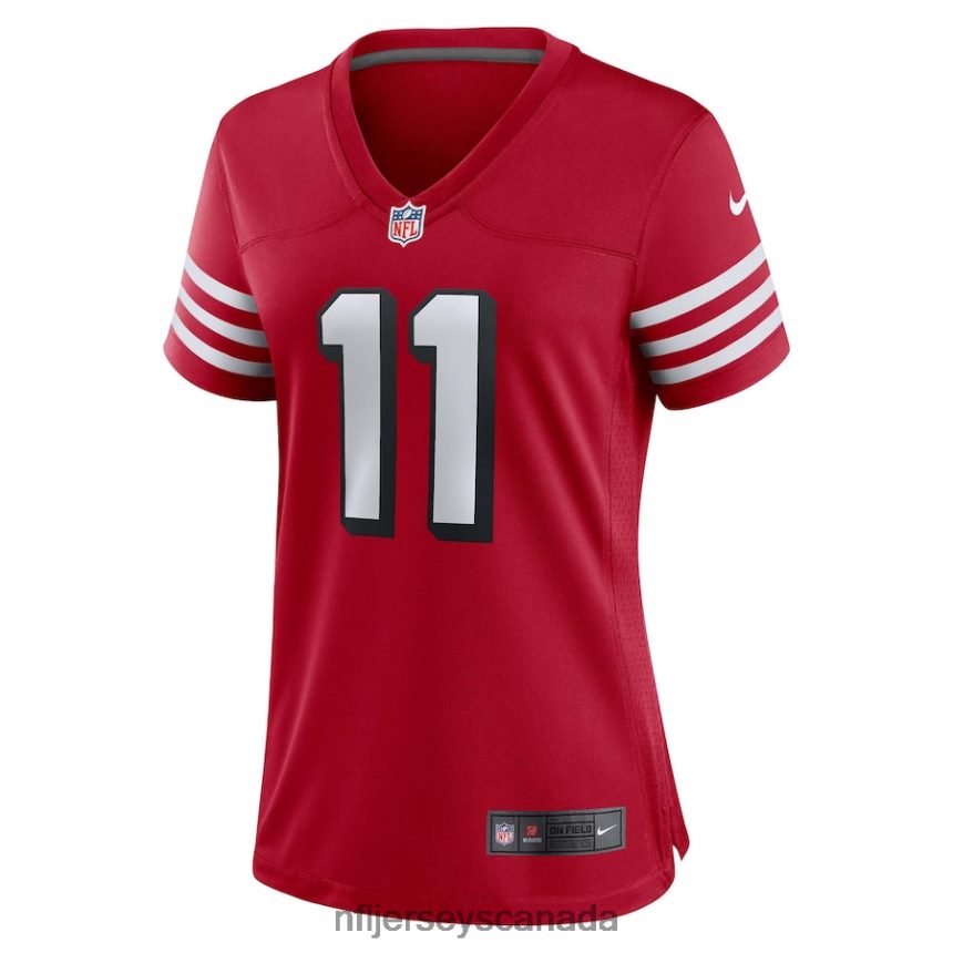 Women San Francisco 49ers Brandon Aiyuk Nike Scarlet Alternate Game Jersey Clothing NFL TBXFR63236