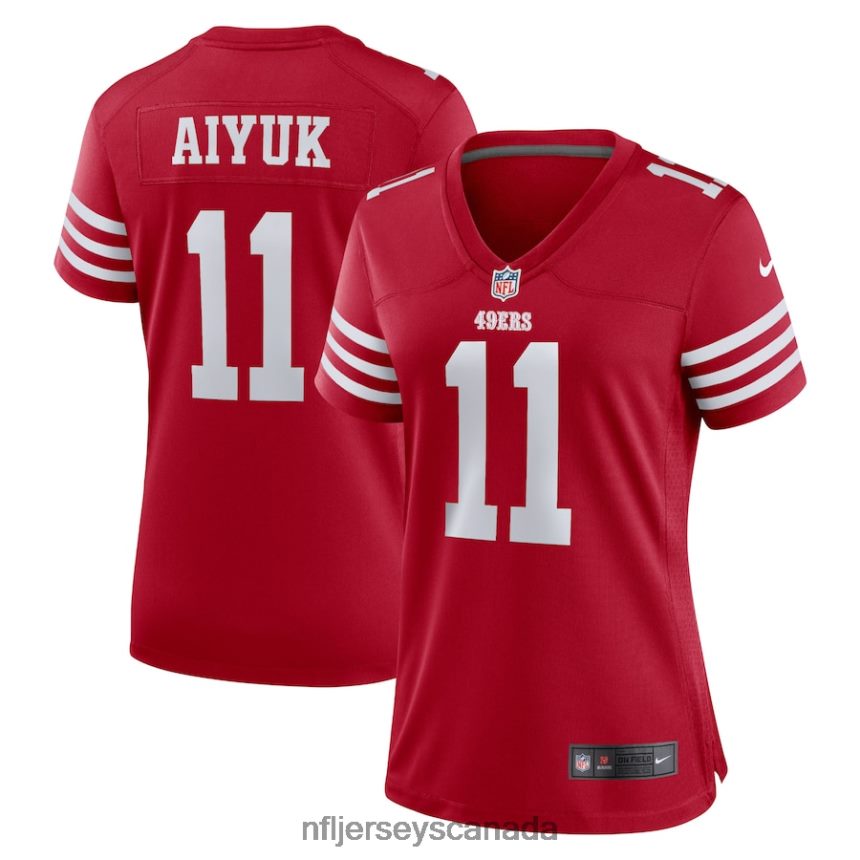 Women San Francisco 49ers Brandon Aiyuk Nike Scarlet Game Player Jersey Clothing NFL TBXFR62030
