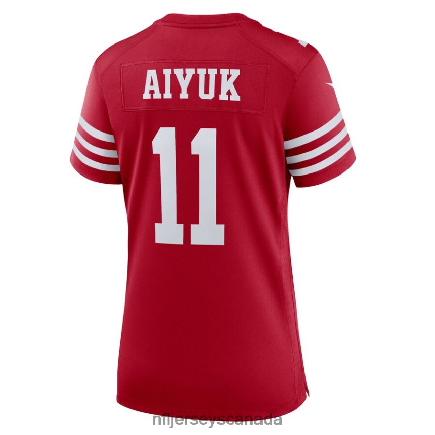Women San Francisco 49ers Brandon Aiyuk Nike Scarlet Game Player Jersey Clothing NFL TBXFR62030