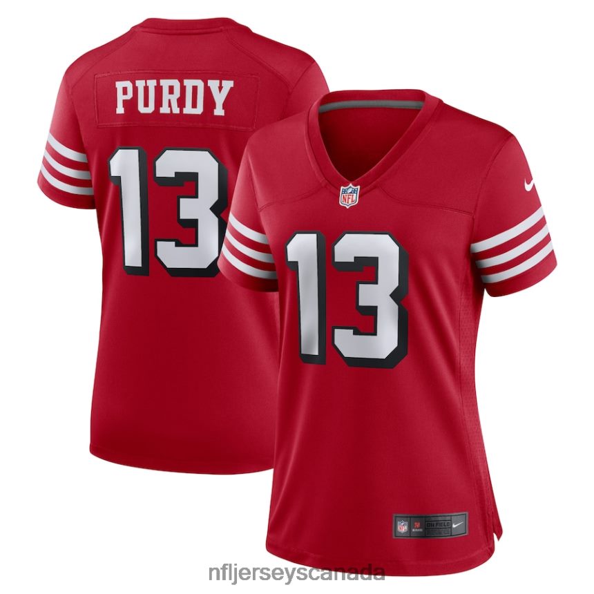 Women San Francisco 49ers Brock Purdy Nike Scarlet Alternate Game Player Jersey Clothing NFL TBXFR6532