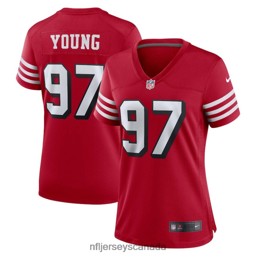 Women San Francisco 49ers Bryant Young Nike Scarlet Alternate Game Jersey Clothing NFL TBXFR65045