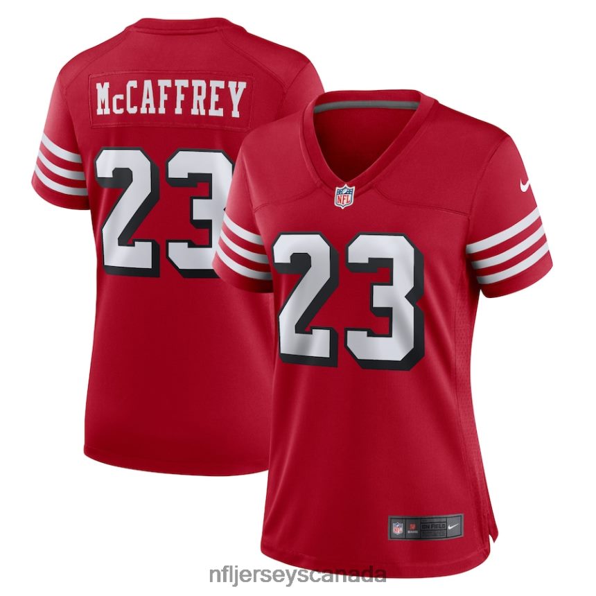 Women San Francisco 49ers Christian McCaffrey Nike Scarlet Alternate Game Player Jersey Clothing NFL TBXFR6642