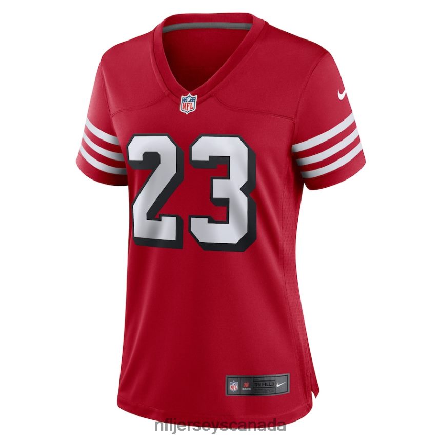 Women San Francisco 49ers Christian McCaffrey Nike Scarlet Alternate Game Player Jersey Clothing NFL TBXFR6642