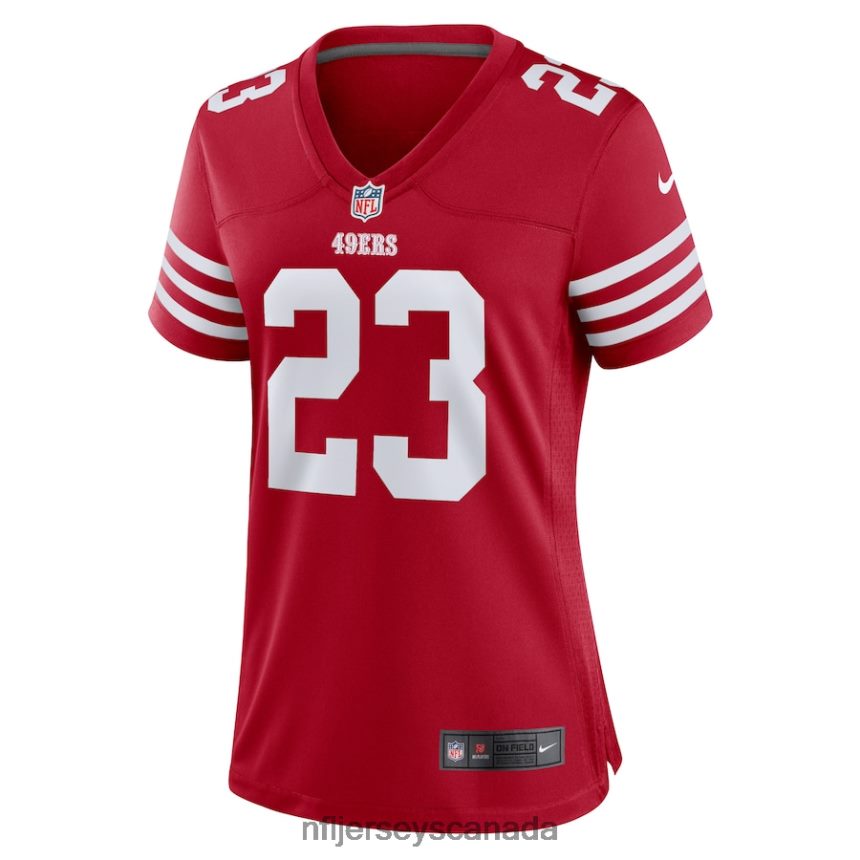 Women San Francisco 49ers Christian McCaffrey Nike Scarlet Game Player Jersey Clothing NFL TBXFR6266