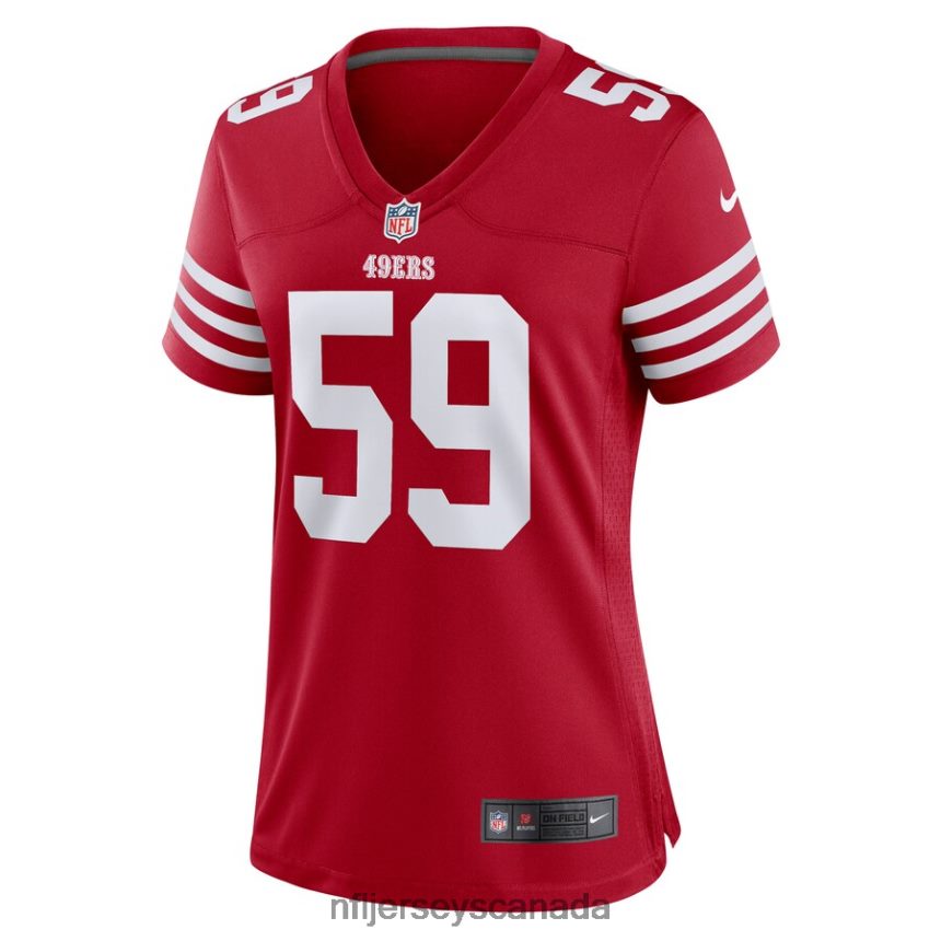Women San Francisco 49ers Curtis Robinson Nike Scarlet Game Player Jersey Clothing NFL TBXFR66421