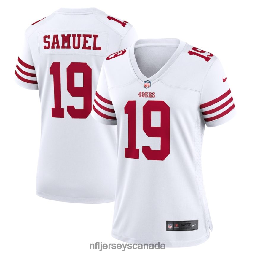 Women San Francisco 49ers Deebo Samuel Nike White Player Game Jersey Clothing NFL TBXFR6279