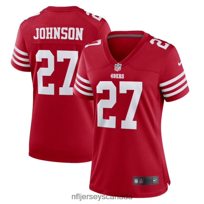 Women San Francisco 49ers Dontae Johnson Nike Scarlet Game Player Jersey Clothing NFL TBXFR66733