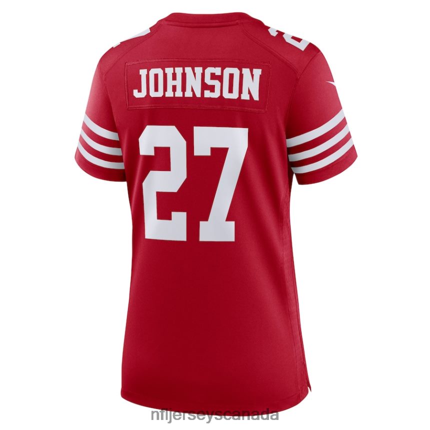 Women San Francisco 49ers Dontae Johnson Nike Scarlet Game Player Jersey Clothing NFL TBXFR66733