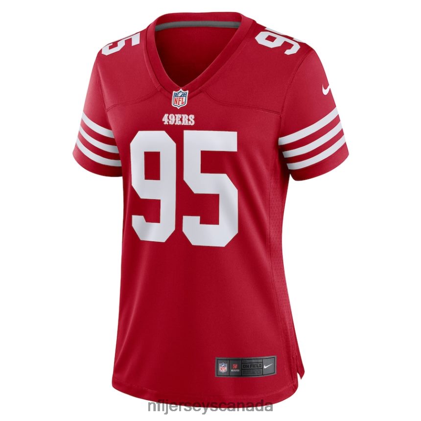 Women San Francisco 49ers Drake Jackson Nike Scarlet Game Player Jersey Clothing NFL TBXFR64684