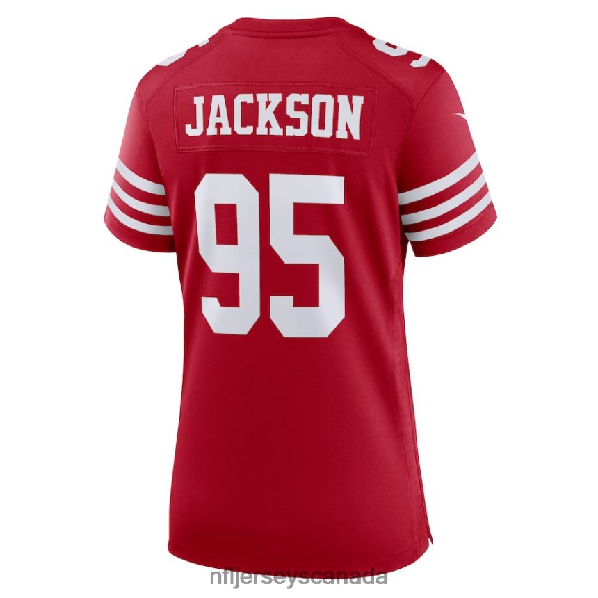 Women San Francisco 49ers Drake Jackson Nike Scarlet Game Player Jersey Clothing NFL TBXFR64684
