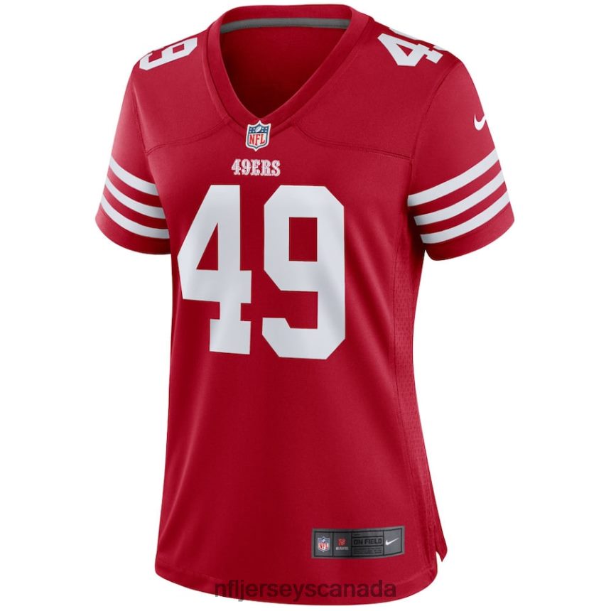 Women San Francisco 49ers Faithful 49 Nike Scarlet Player Game Jersey Clothing NFL TBXFR61222