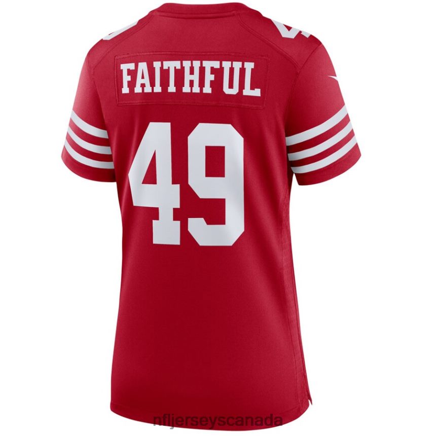 Women San Francisco 49ers Faithful 49 Nike Scarlet Player Game Jersey Clothing NFL TBXFR61222