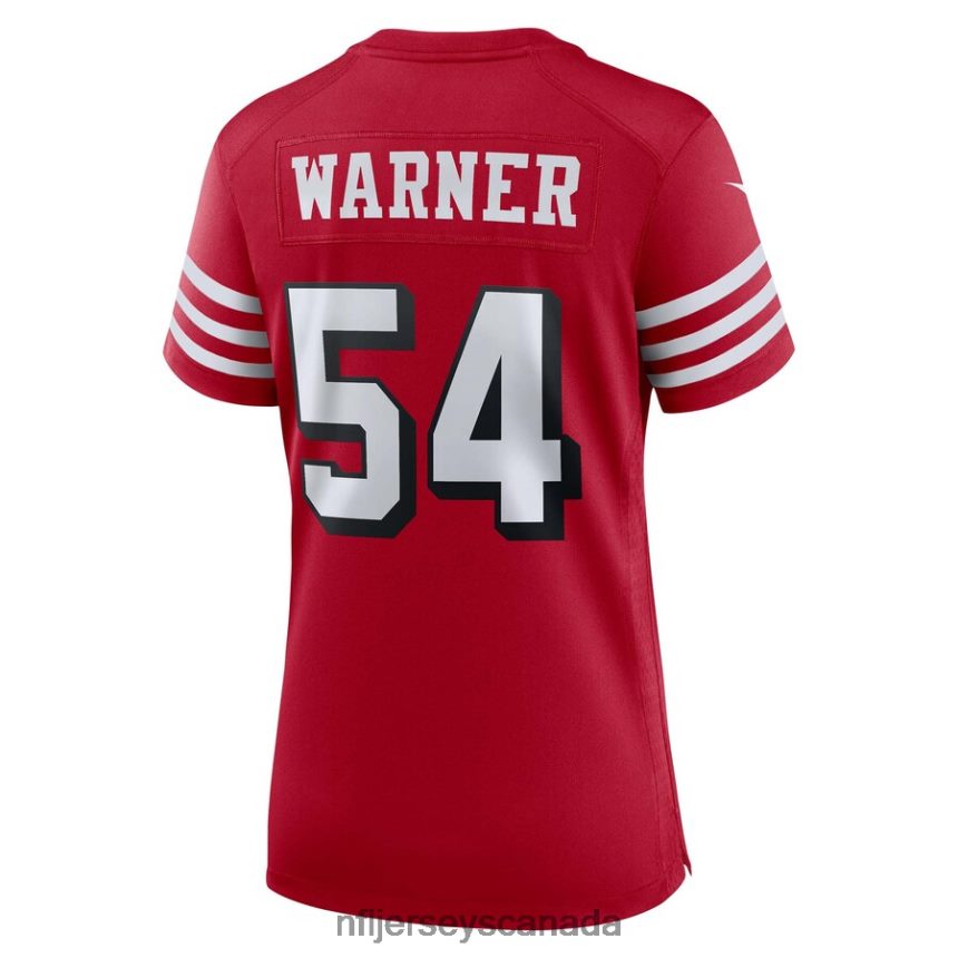 Women San Francisco 49ers Fred Warner Nike Scarlet Alternate Game Jersey Clothing NFL TBXFR62427