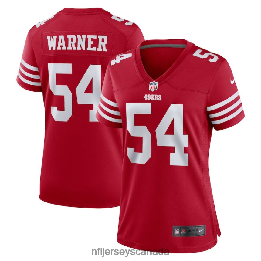 Women San Francisco 49ers Fred Warner Nike Scarlet Game Player Jersey Clothing NFL TBXFR61772