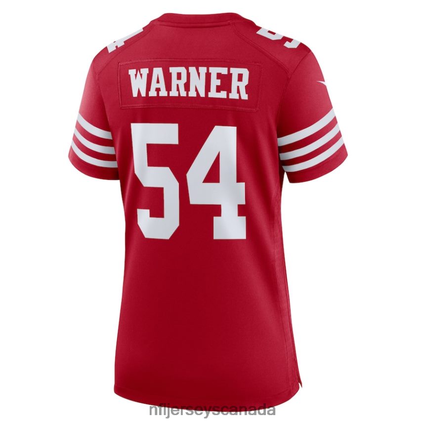 Women San Francisco 49ers Fred Warner Nike Scarlet Game Player Jersey Clothing NFL TBXFR61772