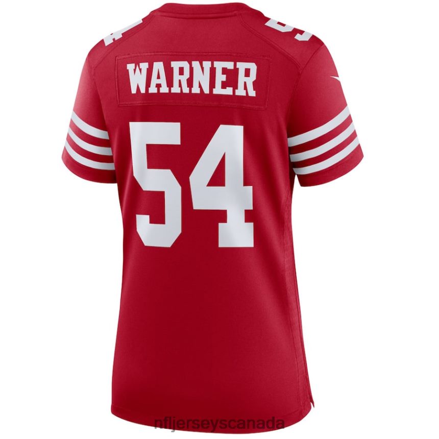 Women San Francisco 49ers Fred Warner Nike Scarlet Player Game Jersey Clothing NFL TBXFR62396