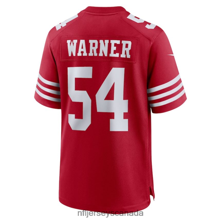Women San Francisco 49ers Fred Warner Nike Scarlet Team Game Player Jersey Clothing NFL TBXFR63050