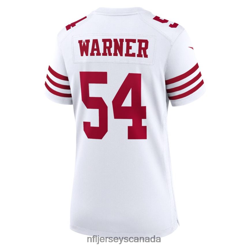 Women San Francisco 49ers Fred Warner Nike White Player Game Jersey Clothing NFL TBXFR62155