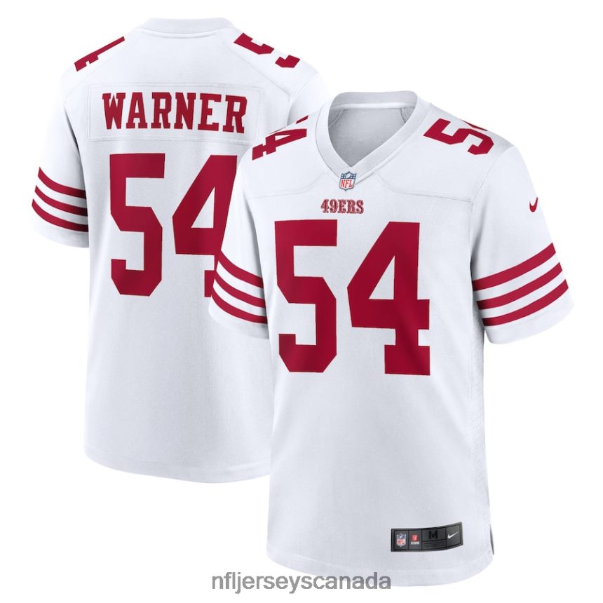 Women San Francisco 49ers Fred Warner Nike White Team Game Player Jersey Clothing NFL TBXFR62184