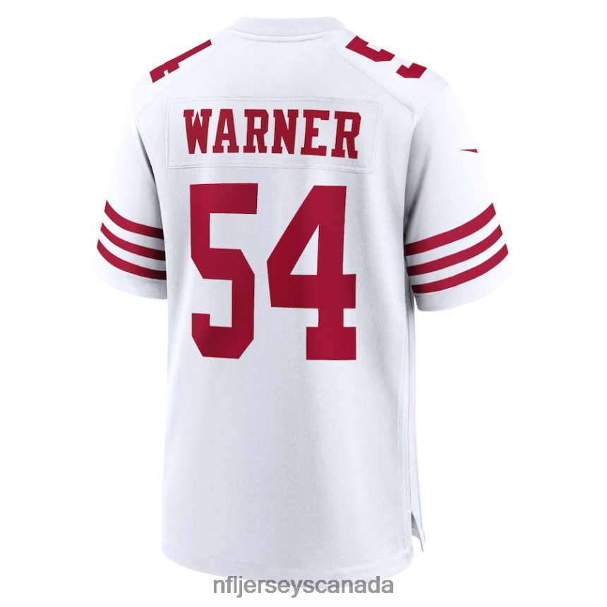 Women San Francisco 49ers Fred Warner Nike White Team Game Player Jersey Clothing NFL TBXFR62184