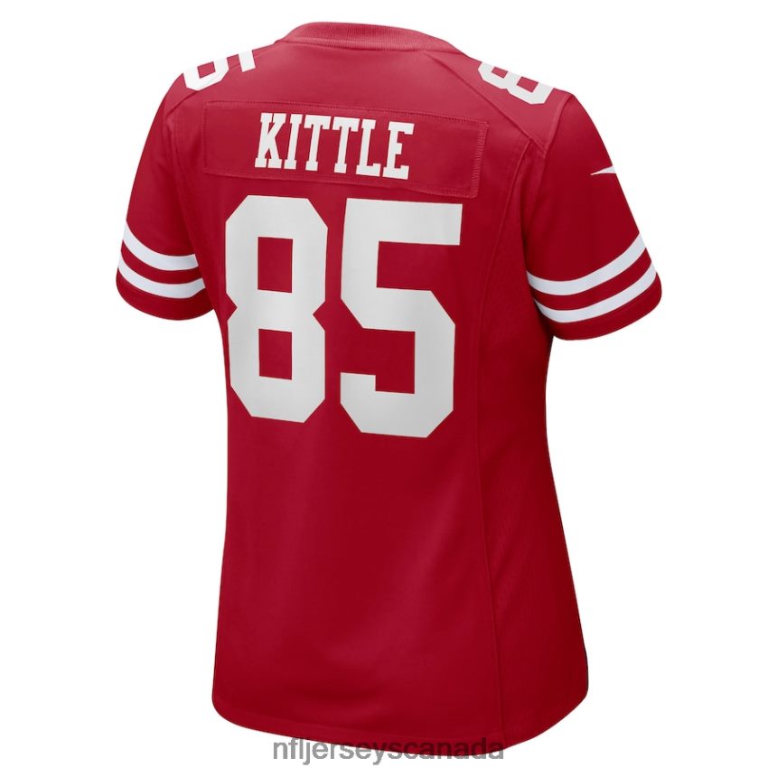 Women San Francisco 49ers George Kittle Nike Scarlet 75th Anniversary Game Player Jersey Clothing NFL TBXFR61627