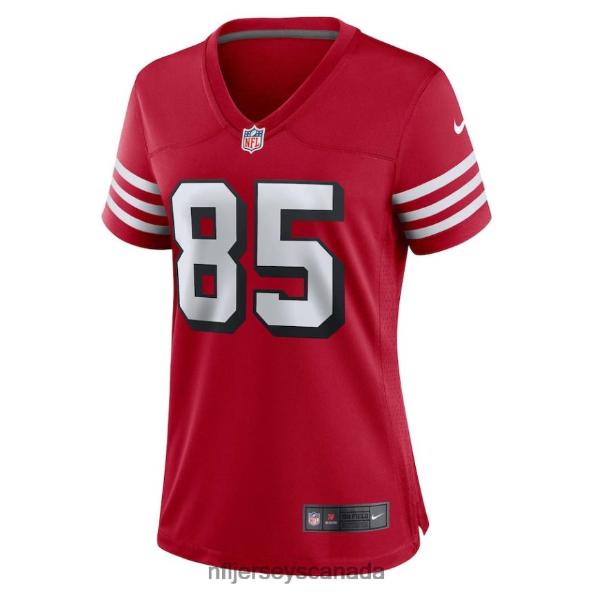 Women San Francisco 49ers George Kittle Nike Scarlet Alternate Game Jersey Clothing NFL TBXFR62797