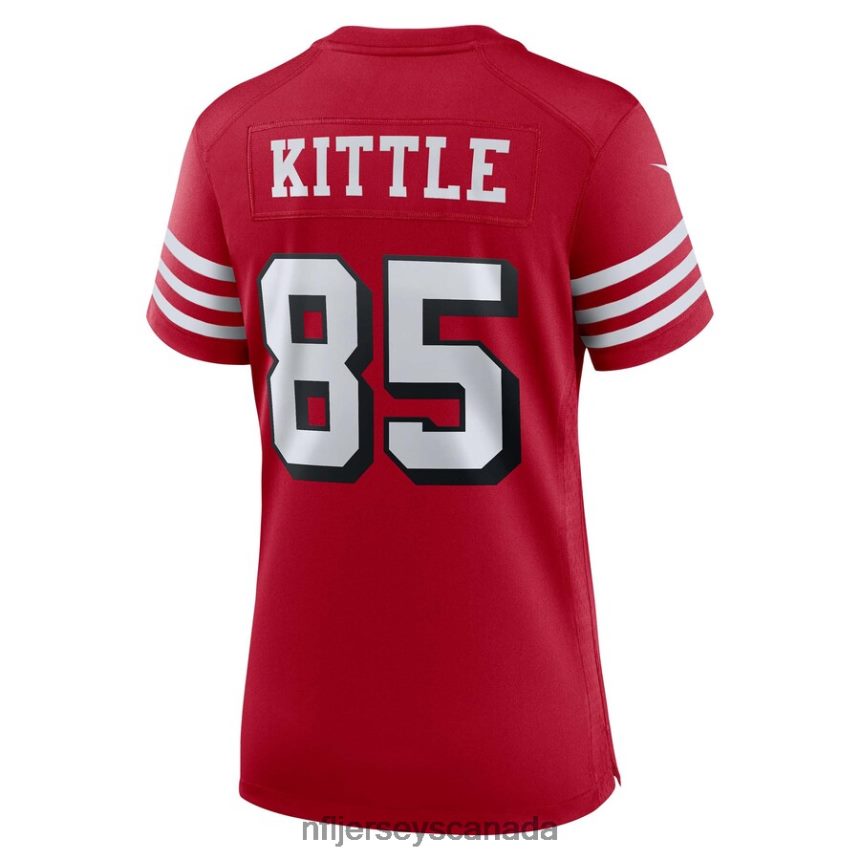 Women San Francisco 49ers George Kittle Nike Scarlet Alternate Game Jersey Clothing NFL TBXFR62797