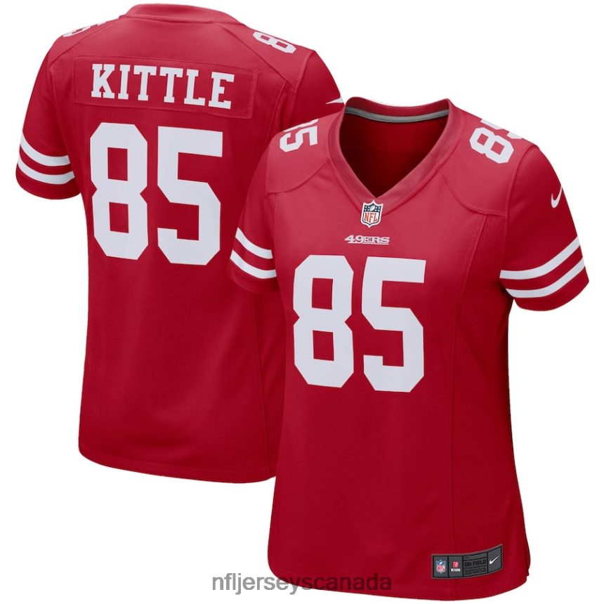 Women San Francisco 49ers George Kittle Nike Scarlet Game Player Jersey Clothing NFL TBXFR61456