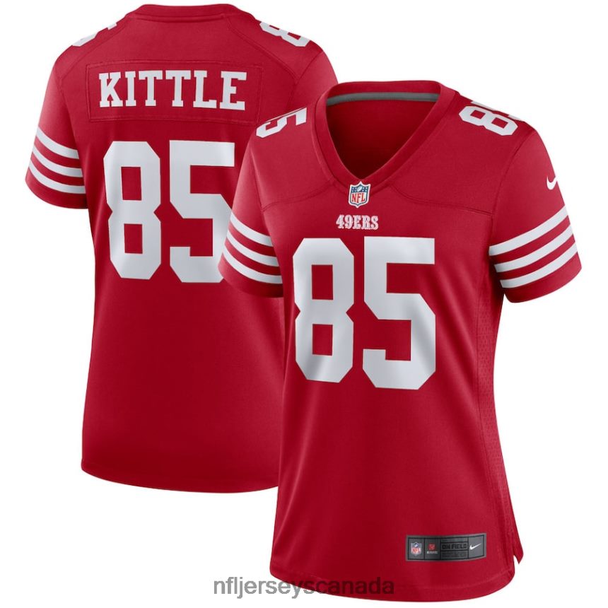 Women San Francisco 49ers George Kittle Nike Scarlet Player Game Jersey Clothing NFL TBXFR6239