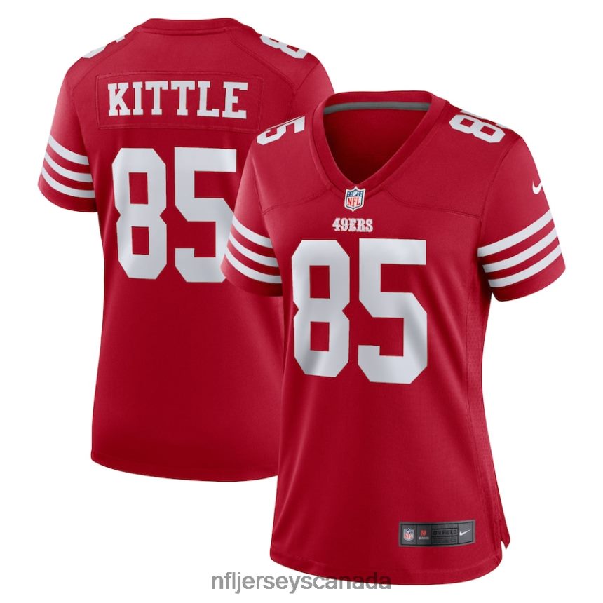 Women San Francisco 49ers George Kittle Nike Scarlet Team Game Player Jersey Clothing NFL TBXFR61171