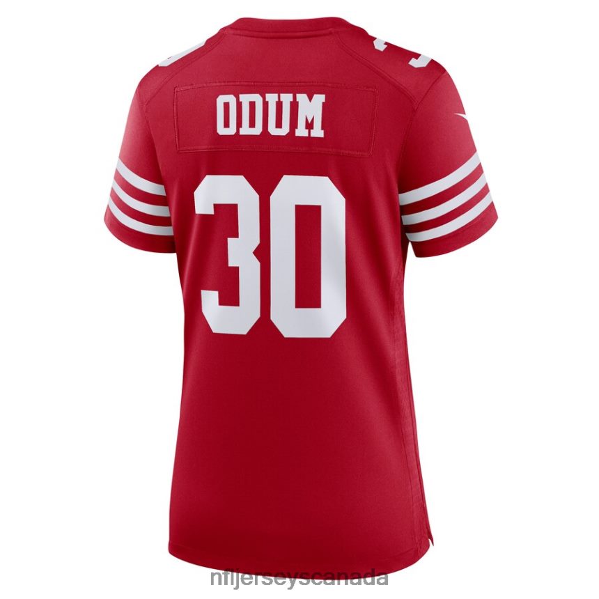 Women San Francisco 49ers George Odum Nike Scarlet Game Player Jersey Clothing NFL TBXFR65746