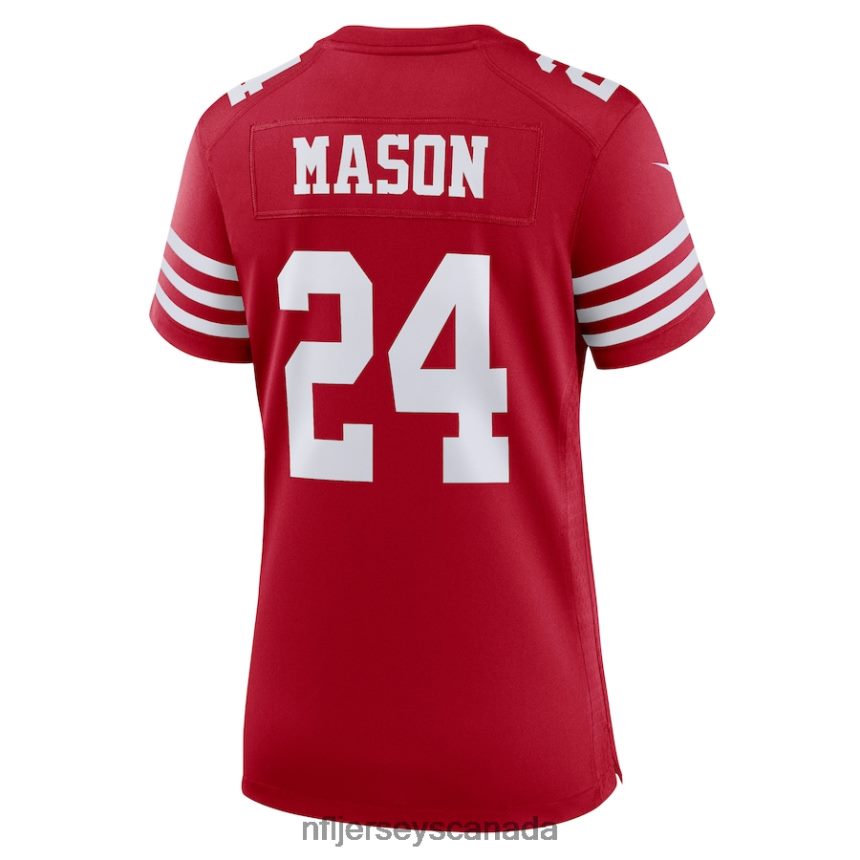 Women San Francisco 49ers Jordan Mason Nike Scarlet Game Player Jersey Clothing NFL TBXFR64577