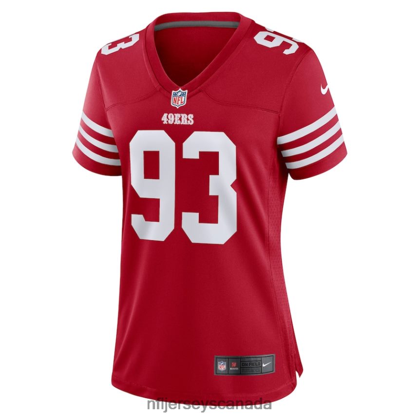 Women San Francisco 49ers Kalia Davis Nike Scarlet Game Player Jersey Clothing NFL TBXFR66550