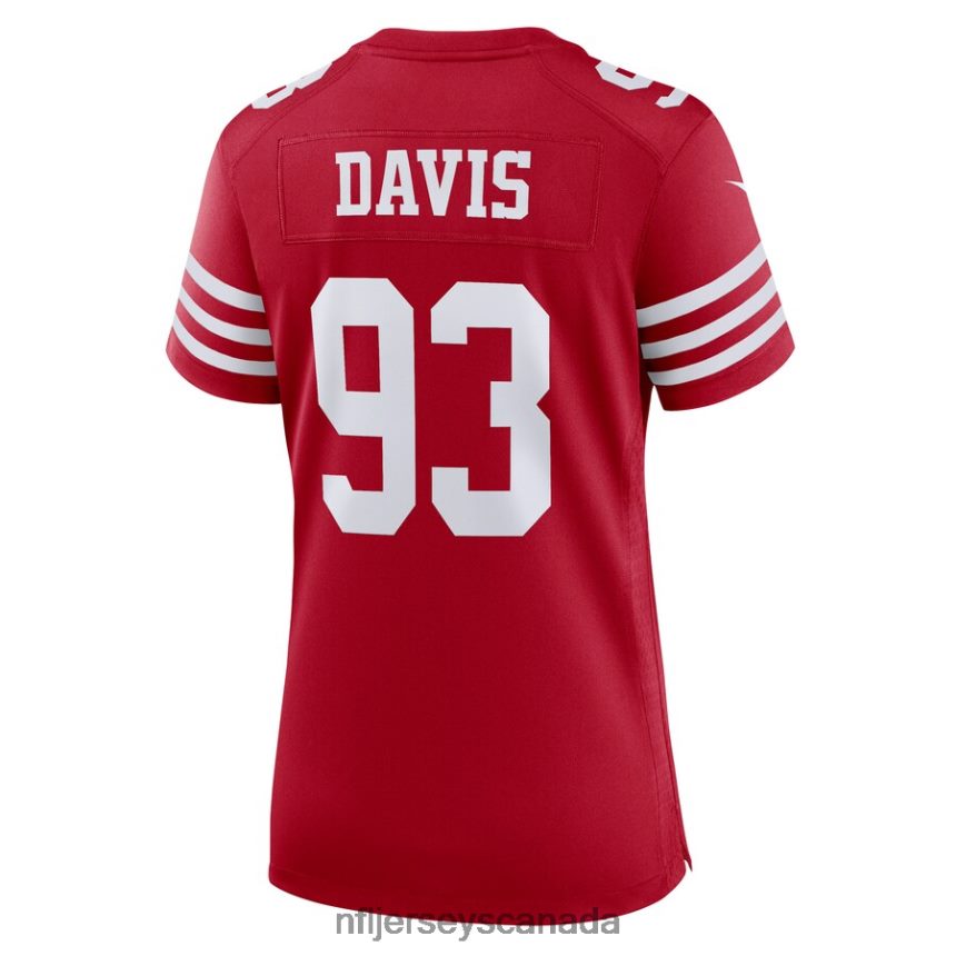 Women San Francisco 49ers Kalia Davis Nike Scarlet Game Player Jersey Clothing NFL TBXFR66550