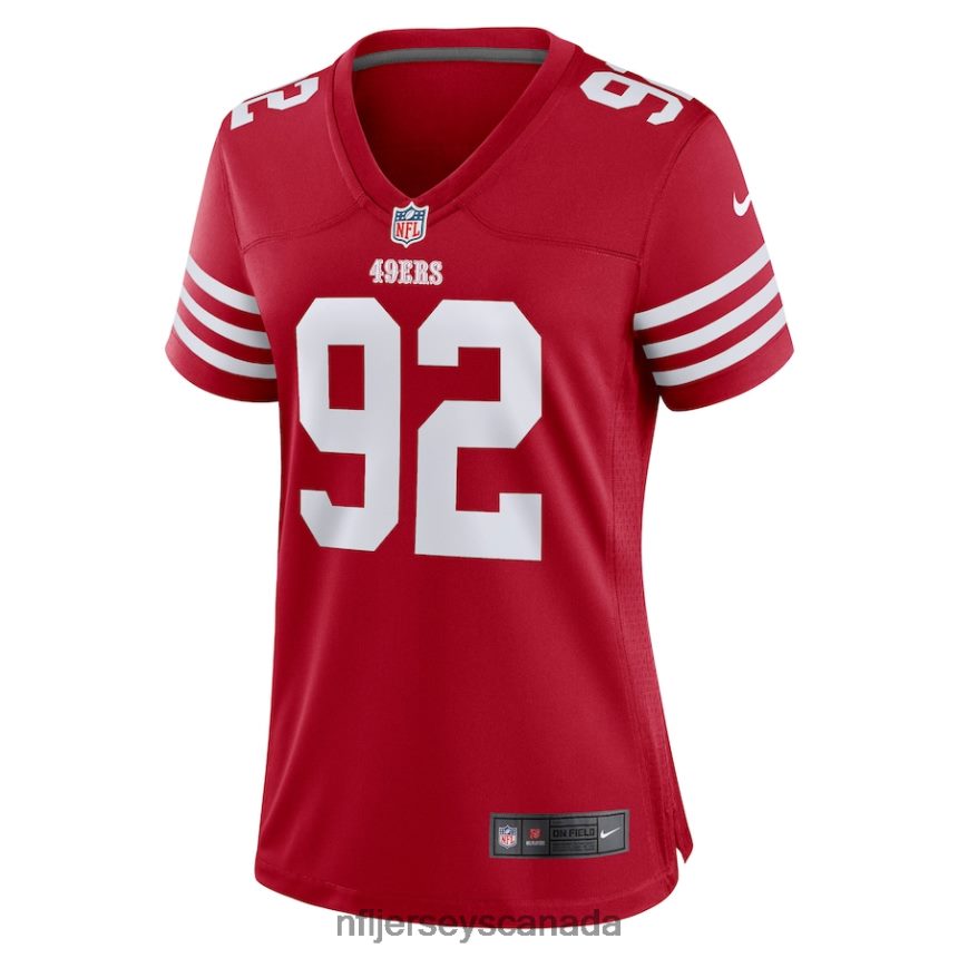 Women San Francisco 49ers Kerry Hyder Jr Nike Scarlet Game Player Jersey Clothing NFL TBXFR64575