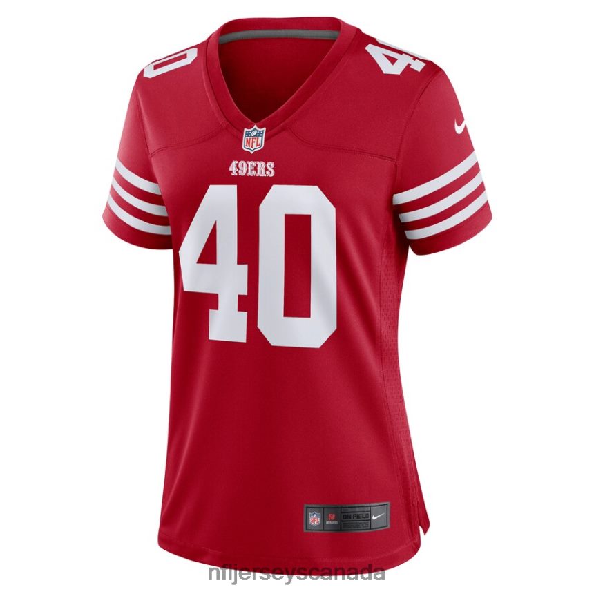 Women San Francisco 49ers Marcelino McCrary-Ball Nike Scarlet Game Player Jersey Clothing NFL TBXFR66152