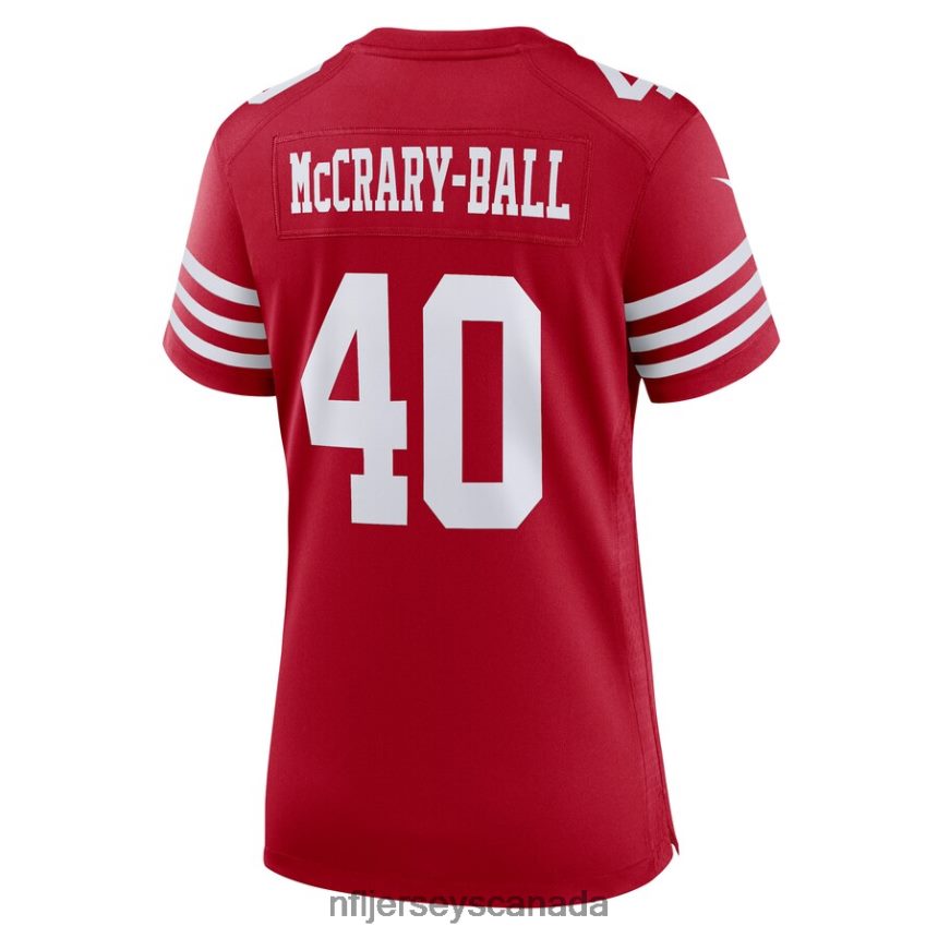 Women San Francisco 49ers Marcelino McCrary-Ball Nike Scarlet Game Player Jersey Clothing NFL TBXFR66152