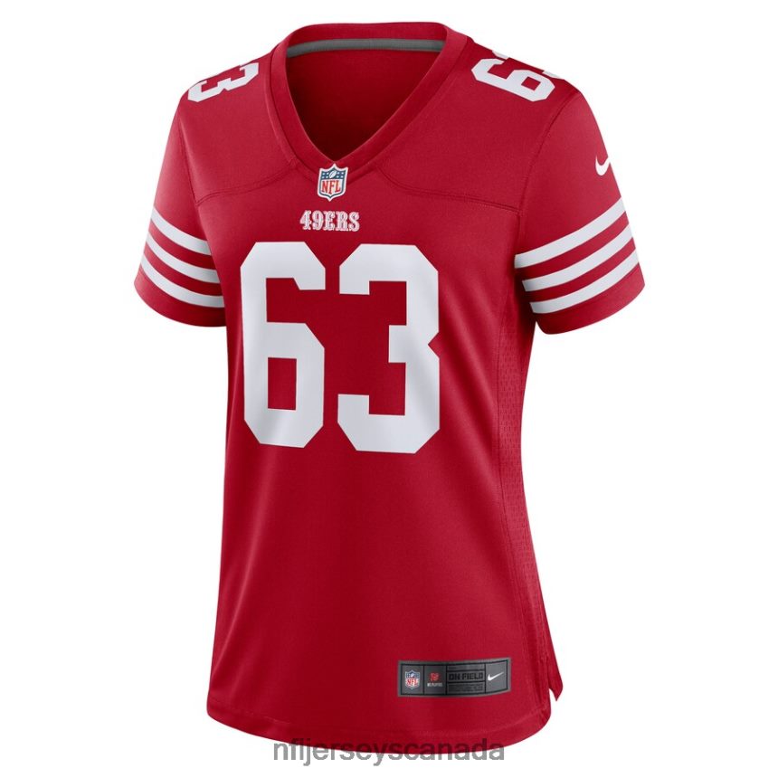 Women San Francisco 49ers Nick Zakelj Nike Scarlet Game Player Jersey Clothing NFL TBXFR66149