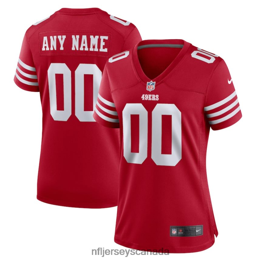 Women San Francisco 49ers Nike Scarlet Game Custom Jersey Clothing NFL TBXFR6407