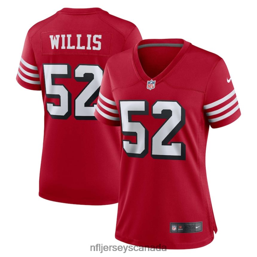Women San Francisco 49ers Patrick Willis Nike Scarlet Alternate Game Jersey Clothing NFL TBXFR63529
