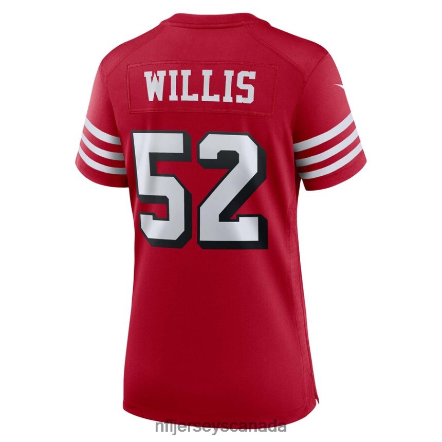 Women San Francisco 49ers Patrick Willis Nike Scarlet Alternate Game Jersey Clothing NFL TBXFR63529