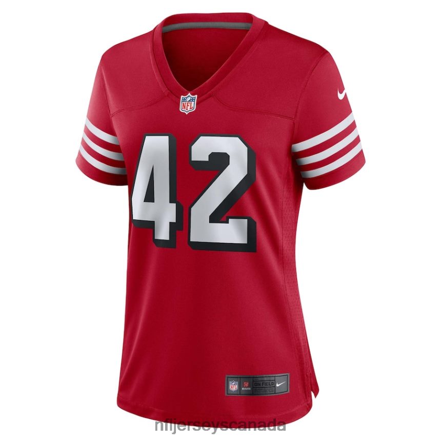 Women San Francisco 49ers Ronnie Lott Nike Scarlet Alternate Game Jersey Clothing NFL TBXFR63078